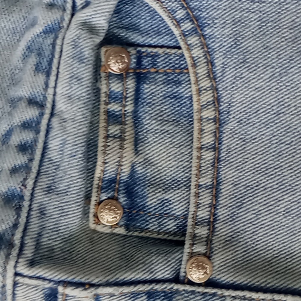 Vintage Versace Couture Jeans Medusa Head High Waist Size 32 44 Light Wash Mom - Picture 13 of 16